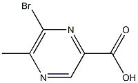 6-bromo-5-methylpyrazine-2-carboxylic acid Struktur