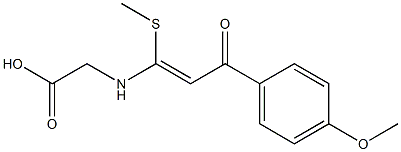 N-[1-(Methylthio)-3-(4-methoxyphenyl)-3-oxo-1-propenyl]glycine Struktur