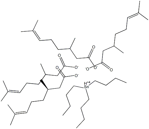 (R)-3,7-Dimethyl-6-octenoic acid tributyltin(IV) salt Struktur