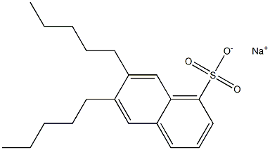 6,7-Dipentyl-1-naphthalenesulfonic acid sodium salt Structure