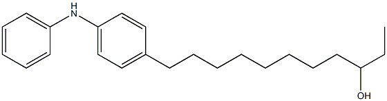 4-(9-Hydroxyundecyl)phenylphenylamine Struktur