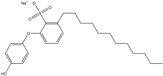 4'-Hydroxy-3-dodecyl[oxybisbenzene]-2-sulfonic acid sodium salt Struktur