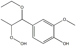 1-(4-Hydroxy-3-methoxyphenyl)-1-ethoxypropan-2-yl hydroperoxide Struktur