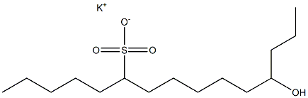 12-Hydroxypentadecane-6-sulfonic acid potassium salt Struktur