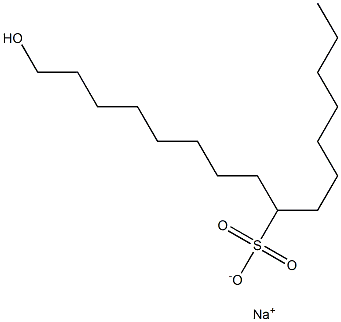 16-Hydroxyhexadecane-8-sulfonic acid sodium salt Struktur