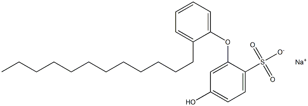 5-Hydroxy-2'-dodecyl[oxybisbenzene]-2-sulfonic acid sodium salt Struktur