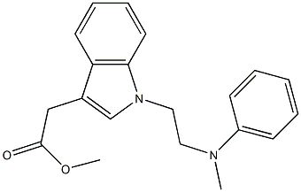 1-[2-(Methylphenylamino)ethyl]-1H-indole-3-acetic acid methyl ester Struktur