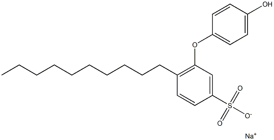 4'-Hydroxy-6-decyl[oxybisbenzene]-3-sulfonic acid sodium salt Struktur