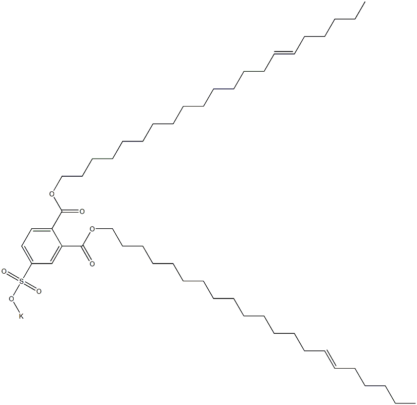 4-(Potassiosulfo)phthalic acid di(15-henicosenyl) ester Struktur