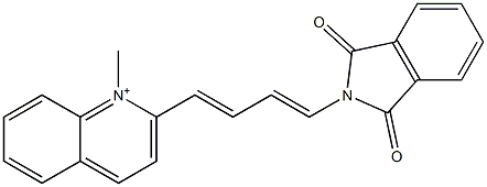 1-Methyl-2-[4-(1,3-dioxoisoindolin-2-yl)-1,3-butadienyl]quinolinium Struktur