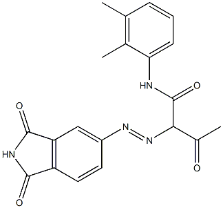 N-(2,3-Dimethylphenyl)-2-(1,3-dioxoisoindolin-5-ylazo)-2-acetylacetamide Struktur