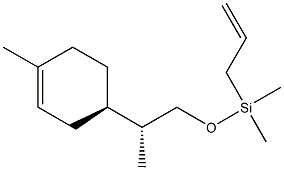 Allyl[[(2R)-2-[(R)-4-methyl-3-cyclohexen-1-yl]propyl]oxy]dimethylsilane Struktur