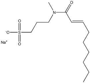 3-[N-(2-Nonenoyl)-N-methylamino]-1-propanesulfonic acid sodium salt Struktur