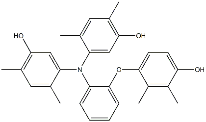 N,N-Bis(5-hydroxy-2,4-dimethylphenyl)-2-(4-hydroxy-2,3-dimethylphenoxy)benzenamine Struktur