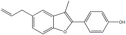 4-[3-Methyl-5-(2-propenyl)benzofuran-2-yl]phenol Struktur