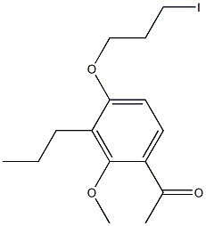 2'-Methoxy-3'-propyl-4'-(3-iodopropoxy)acetophenone Struktur