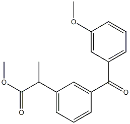 2-[3-(3-Methoxybenzoyl)phenyl]propionic acid methyl ester Struktur