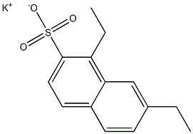 1,7-Diethyl-2-naphthalenesulfonic acid potassium salt Struktur