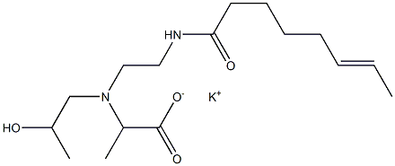 2-[N-(2-Hydroxypropyl)-N-[2-(6-octenoylamino)ethyl]amino]propionic acid potassium salt Struktur