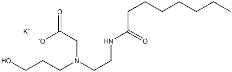 N-(3-Hydroxypropyl)-N-[2-(octanoylamino)ethyl]glycine potassium salt Struktur