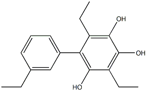 3,6-Diethyl-5-(3-ethylphenyl)benzene-1,2,4-triol Struktur