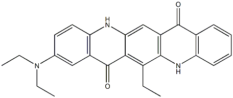 2-(Diethylamino)-13-ethyl-5,12-dihydroquino[2,3-b]acridine-7,14-dione Struktur