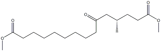 [S,(-)]-4-Methyl-6-oxopentadecanedioic acid dimethyl ester Struktur