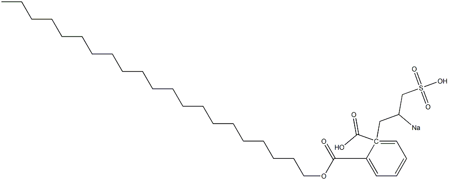 Phthalic acid 1-henicosyl 2-(2-sodiosulfopropyl) ester Struktur