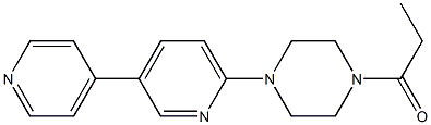 6-[4-Propionylpiperazin-1-yl]-3,4'-bipyridine Struktur