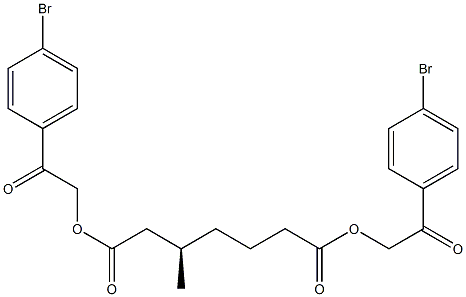 [R,(+)]-3-Methylheptanedioic acid bis(p-bromophenacyl) ester Struktur