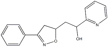 2-[(3-Phenyl-4,5-dihydroisoxazol)-5-yl]-1-(2-pyridinyl)ethanol Struktur