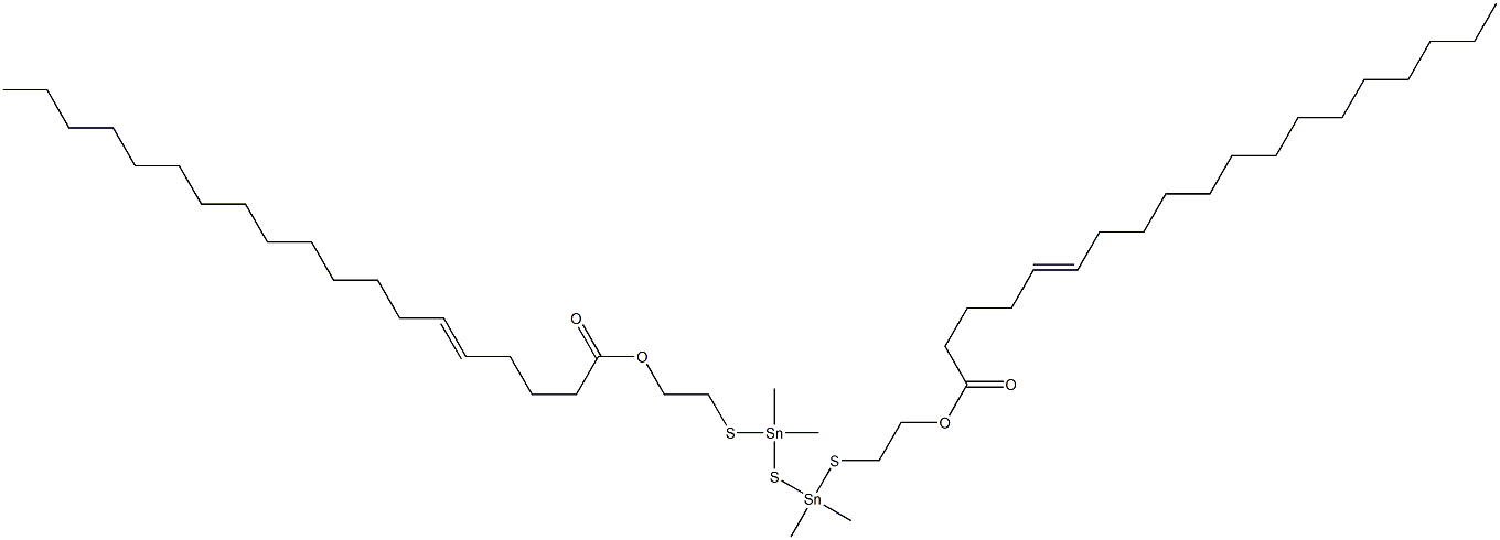 Bis[dimethyl[[2-(4-octadecenylcarbonyloxy)ethyl]thio]stannyl] sulfide Struktur