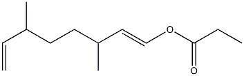 Propionic acid 3,6-dimethyl-1,7-octadienyl ester Struktur