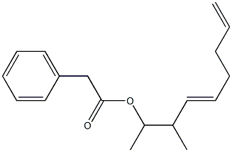 Phenylacetic acid 1,2-dimethyl-3,7-octadienyl ester Struktur