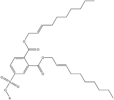 4-(Potassiosulfo)phthalic acid di(2-decenyl) ester Struktur