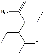 3,4-Diethyl-2-[amino]-1-hexen-5-one Struktur