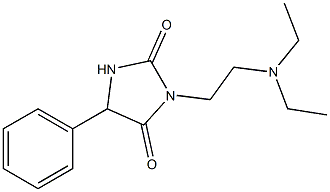 3-[2-(Diethylamino)ethyl]-5-phenylhydantoin Struktur