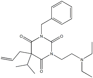 5-Allyl-1-benzyl-3-[2-(diethylamino)ethyl]-5-isopropylbarbituric acid Struktur