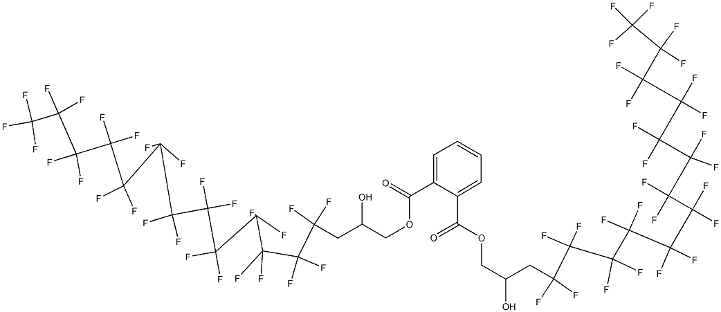 Phthalic acid di[3-(heptacosafluorotridecyl)-2-hydroxypropyl] ester Struktur