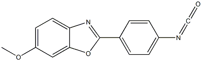 6-Methoxy-2-[4-isocyanatophenyl]benzoxazole Struktur