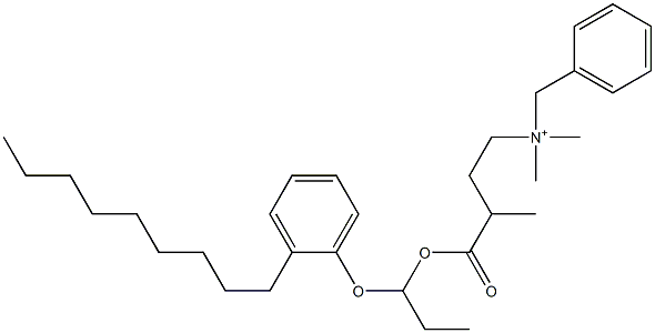 N,N-Dimethyl-N-benzyl-N-[3-[[1-(2-nonylphenyloxy)propyl]oxycarbonyl]butyl]aminium Struktur