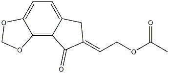 7-[(E)-2-Acetyloxyethylidene]-6,7-dihydro-8H-indeno[4,5-d]-1,3-dioxol-8-one Struktur