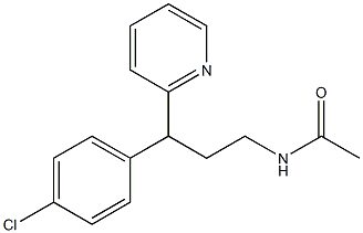 N-[3-(4-Chlorophenyl)-3-(2-pyridyl)propyl]acetamide Struktur