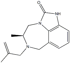 [5S,(+)]-4,5,6,7-Tetrahydro-5-methyl-6-(2-methyl-2-propenyl)imidazo[4,5,1-jk][1,4]benzodiazepine-2(1H)-one Struktur