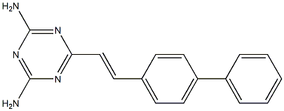 6-[4-Phenylstyryl]-1,3,5-triazine-2,4-diamine Struktur