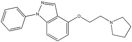 1-Phenyl-4-[2-(pyrrolidin-1-yl)ethoxy]-1H-indazole Struktur