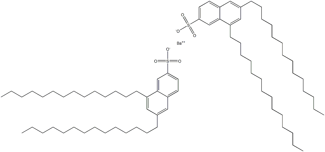 Bis(6,8-ditetradecyl-2-naphthalenesulfonic acid)barium salt Struktur