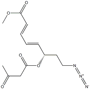 (2E,4E,6S)-8-Azido-6-acetoacetyloxy-2,4-octadienoic acid methyl ester Struktur