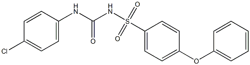 1-(4-Phenoxyphenylsulfonyl)-3-(4-chlorophenyl)urea Struktur