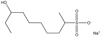 8-Hydroxydecane-2-sulfonic acid sodium salt Struktur